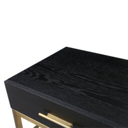 Rackhams Tulip Dressing Table / Desk - Wenge (Black Stained Oak) - Wenge (Black Stained Oak) - thumbnail 5