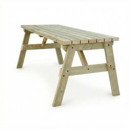 Rackhams Victoria Wooden Garden Table, Outdoor Picnic Dining Desk - Without expert assembly - 180cm - thumbnail 2