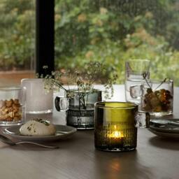 Rackhams LSA Glass Tealight Holder with Handle 9cm Olive - 9cm - 1 - Glass - thumbnail 4