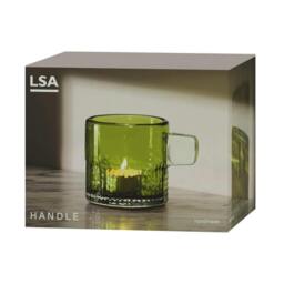 Rackhams LSA Glass Tealight Holder with Handle 9cm Olive - 9cm - 1 - Glass - thumbnail 5