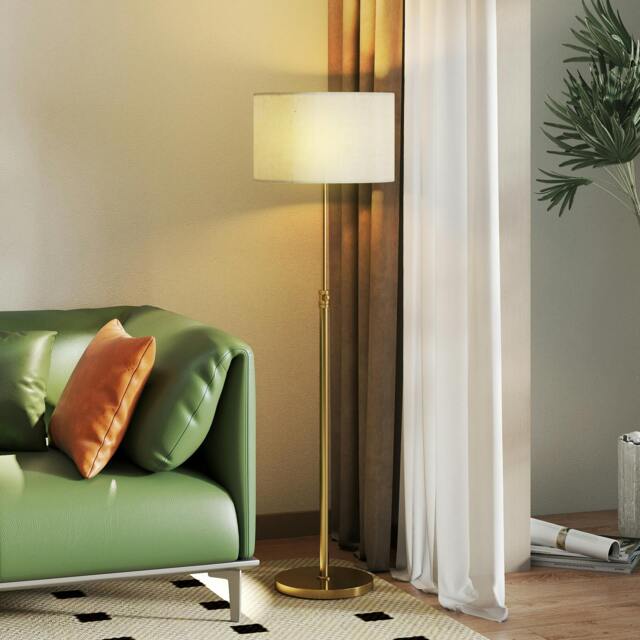 Rackhams Modern Dimmable Standing Lamp with Adjustable Colour Temperatures - Gold tone, beige - Yes - image 1