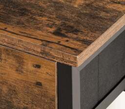 Rackhams Rustic Console Table with Storage - Ideal for Living Room and Hallway - thumbnail 4