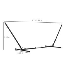 Rackhams 3.1–3.8m Adjustable Universal Hammock Stand Metal Frame Garden Camping Picnic Outdoor Patio Replacement – Stand Only - thumbnail 3