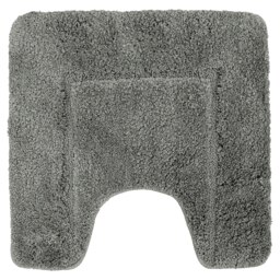 Rackhams Mayfair Microfibre Pedestal Mat Antislip - Silver - thumbnail 1