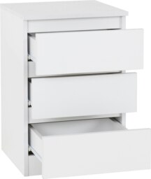 Rackhams Malvern 4 Piece Bedroom Set with 3 Door Triple Wardrobe - White - thumbnail 5