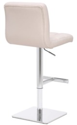 Rackhams Allegro Deluxe Kitchen Bar Stool, Adjustable Height and Swivel, Breakfast Bar & Home Barstool, Cream - thumbnail 4