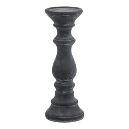 Rackhams Amalfi Column Candle Holder - Grey - Grey - 30cm x 11cm x 11cm - 100% Mixed - thumbnail 2