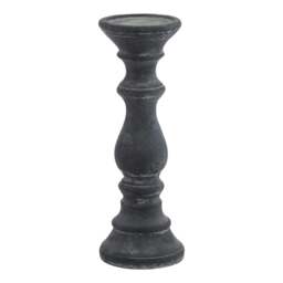 Rackhams Amalfi Column Candle Holder - Grey - Grey - 30cm x 11cm x 11cm - 100% Mixed - thumbnail 1