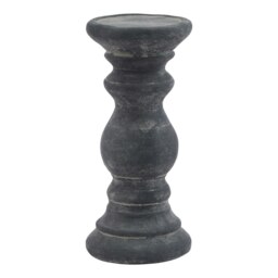 Rackhams Amalfi Column Candle Holder - Grey - Grey - 30cm x 11cm x 11cm - 100% Mixed - thumbnail 3