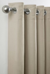 Rackhams Pure Washed Linen Lined Eyelet Curtains - Rose Gold - Width 167cm x Drop 182cm - Cream - thumbnail 4