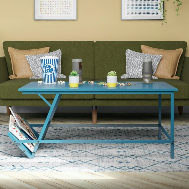 Rackhams Regal Coffee Table in Metal Blue - Blue - image 1