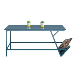 Rackhams Regal Coffee Table in Metal Blue - Blue - thumbnail 5