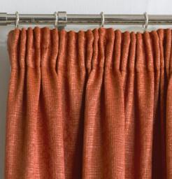 "Rackhams Orange Plain Thermal Room Darkening Energy Saving Tape Top Curtains For Living Rooms & Bedrooms - 46"" (117cm) Width x 90"" (229cm) Drop" - thumbnail 2
