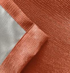 "Rackhams Orange Plain Thermal Room Darkening Energy Saving Tape Top Curtains For Living Rooms & Bedrooms - 46"" (117cm) Width x 90"" (229cm) Drop" - thumbnail 4