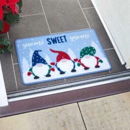 Rackhams 60cm x 40cm Gnome Sweet Gnome Fabric Christmas Doormat