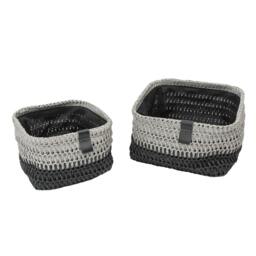 Rackhams Kenzi Square Fabric Storage Baskets for Home Organisation, Set of 2 - thumbnail 5