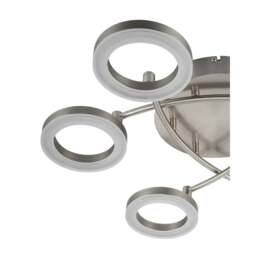 Rackhams Juni 6 Ring Integrated LED Ceiling Flush Light - Matt Nickel - thumbnail 6