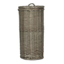 Rackhams 3 Toilet Roll Holder Round Wicker Holder - thumbnail 3