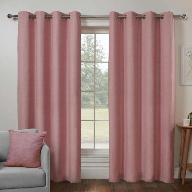 Rackhams Textured Print Eyelet Curtain - Blush - (167cm x 137cm - 10 Eyelets) - image 1