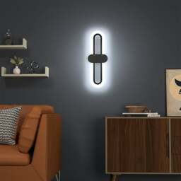 Rackhams Modern Oval LED Wall Light with Acrylic Shade - White