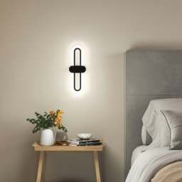 Rackhams Modern Oval LED Wall Light with Acrylic Shade - White - thumbnail 2