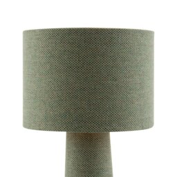 Rackhams Forest and Olive Green Jacquard Linen Lamp with Fabric Shade and Base - thumbnail 3