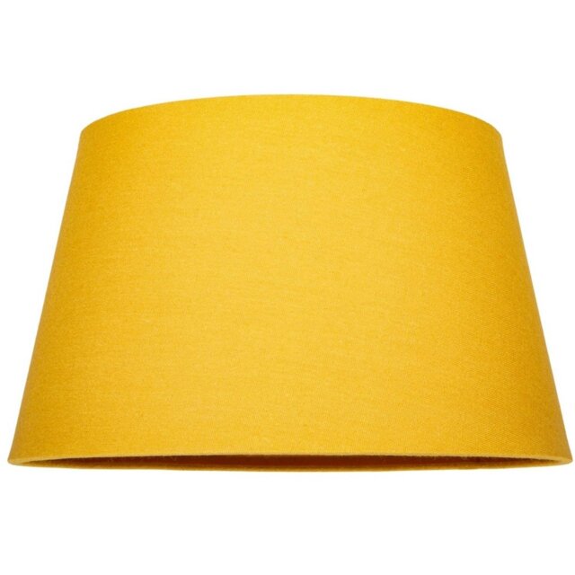 Rackhams Traditional 14 Inch Ochre Mustard Linen Drum Table/Pendant Lampshade 60w Maximum - image 1