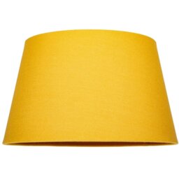 Rackhams Traditional 14 Inch Ochre Mustard Linen Drum Table/Pendant Lampshade 60w Maximum