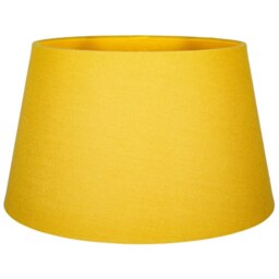 Rackhams Traditional 14 Inch Ochre Mustard Linen Drum Table/Pendant Lampshade 60w Maximum - thumbnail 3