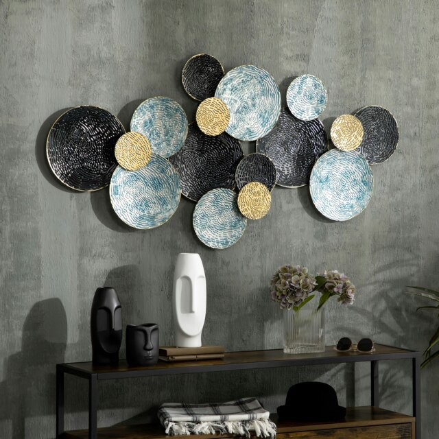 Rackhams Minimalist Metal Wall Art Circle Home Hanging Wall Sculpture - image 1