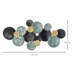 Rackhams Minimalist Metal Wall Art Circle Home Hanging Wall Sculpture - thumbnail 3
