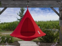 Rackhams Double Cacoon Hanging Chair - Bonfire Red - thumbnail 3