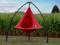 Rackhams Double Cacoon Hanging Chair - Bonfire Red - thumbnail 2