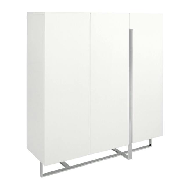 Rackhams White Wood and Chrome-plated Steel Tall Sideboard 3053 - image 1