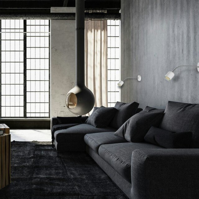 Rackhams Maxi White Wall Lamp 1XGU10 High Quality Hand Made Scandi Style Wall Light Stylish Subtle And Fully Adjustable - image 1