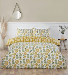 Rackhams Victorian Bloom Green Duvet Cover Set - Green - Polyester - Single - thumbnail 1