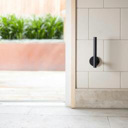 Rackhams Matt Black Spare Toilet Roll Holder - thumbnail 3