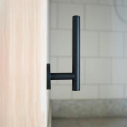 Rackhams Matt Black Spare Toilet Roll Holder - thumbnail 2