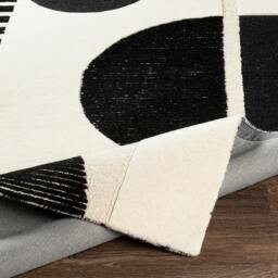 Rackhams Brooklyn-Hand Tufted Cream Black Wool Modern Rug - 152 x229 cm - thumbnail 4