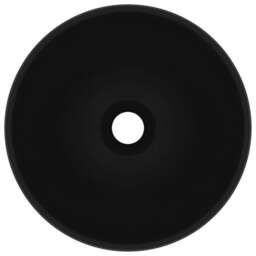 Rackhams Luxury Bathroom Basin Round Matt Black 32.5x14 cm Ceramic - thumbnail 3