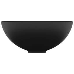 Rackhams Luxury Bathroom Basin Round Matt Black 32.5x14 cm Ceramic - thumbnail 4