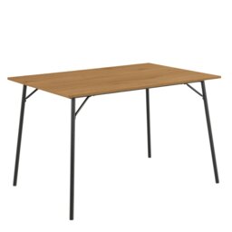 Rackhams Peru Dining Table in Black and Oak Included 4 Peru Dining Chair in Steel and Oak - Black - No - Black - thumbnail 2