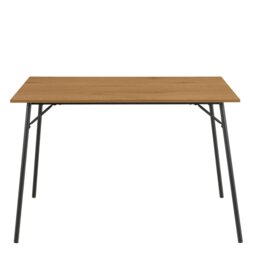 Rackhams Peru Dining Table in Black and Oak Included 4 Peru Dining Chair in Steel and Oak - Black - No - Black - thumbnail 3