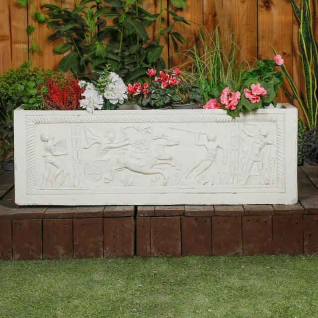 Rackhams Gladiator Design White Stone Planter Trough - image 1