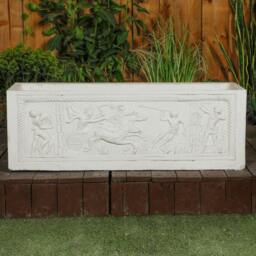 Rackhams Gladiator Design White Stone Planter Trough - thumbnail 2