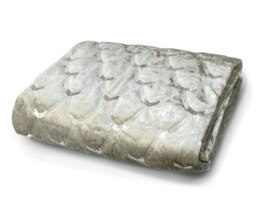 Rackhams Crushed Velvet Sequins Throw - 140cm x 200cm - Brown - thumbnail 3
