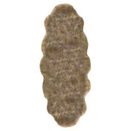 Rackhams Luxury Brown Faux Fur Rug - 60X90 cm - thumbnail 2