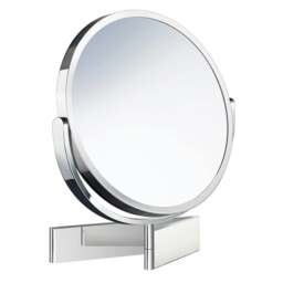 Rackhams Polished Chrome Double Sided Mirror - Wall Mounted Extendable Swing Arm Swivel 7x Magnification Bathroom Makeup or Shaving