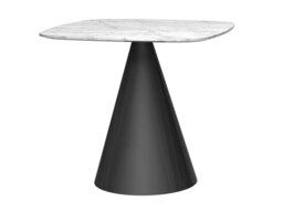Rackhams Oscar Square Dining Tables - Small - Brass Brushed - Brown Marble - thumbnail 6