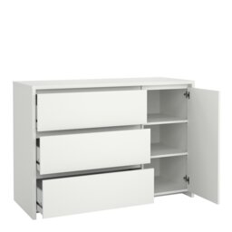 Rackhams Next Sideboard with 1 Door and 3 Drawers White - White - 118.6 - 1 - thumbnail 5